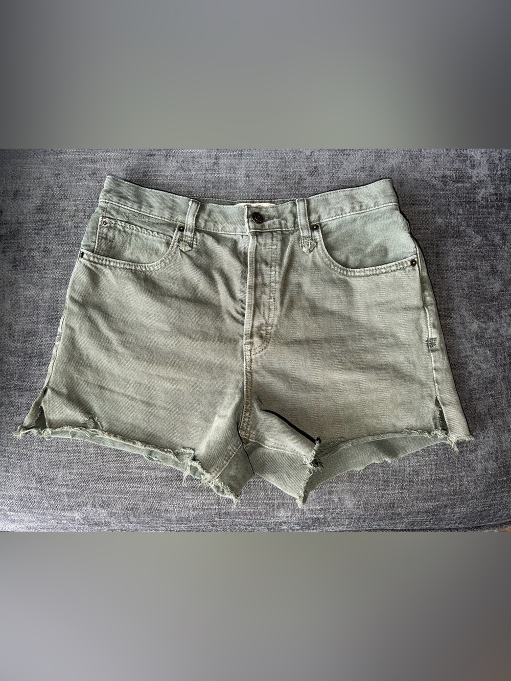 Green Denim Shorts by We The Free Size 29